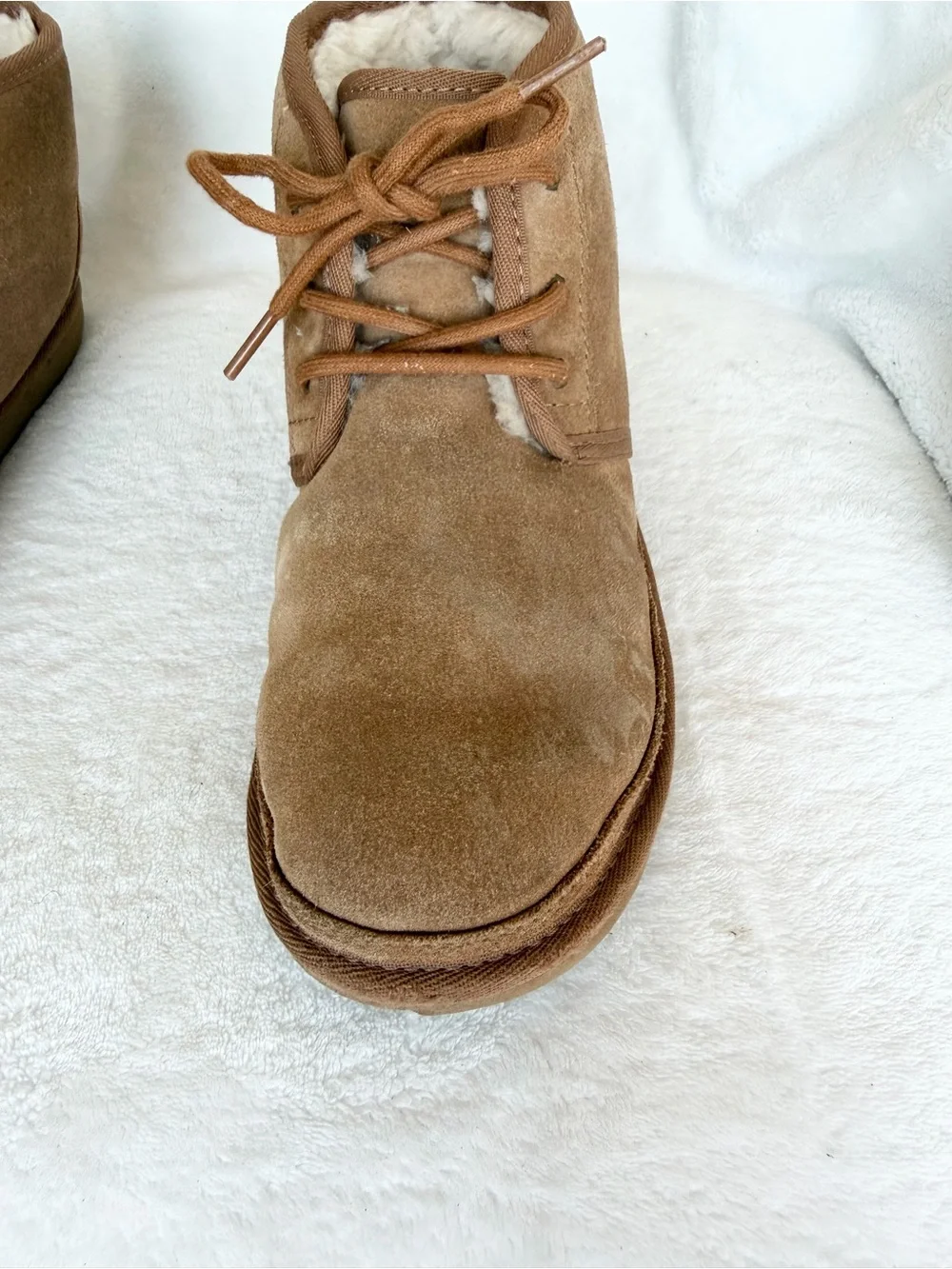 UGG Winter Snow Boots Youth 6 Neumel II Amber Brown Suede Sheepskin 1017320K